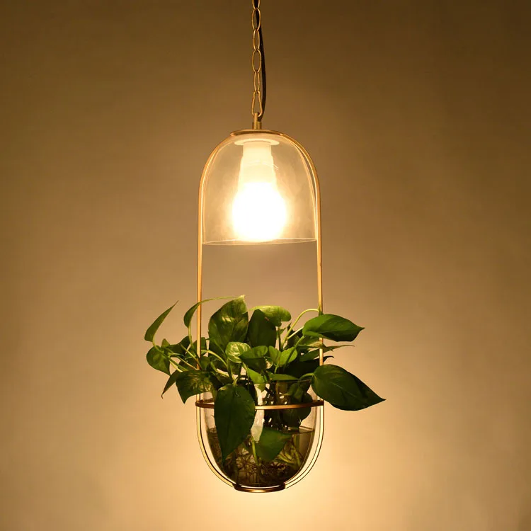 

Nordic Minimalist Creative Personality Plant Chandelier for Home Courtyard Corridor Terrace Villa Bedside Restaurant E27