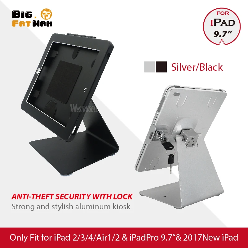 Скидка Настольный держатель для iPad 2 3 4 air Pro 9,7 2017 Анти кражи корпус с подставкой с ключевыми планшет держатель флип под разными углами коробка