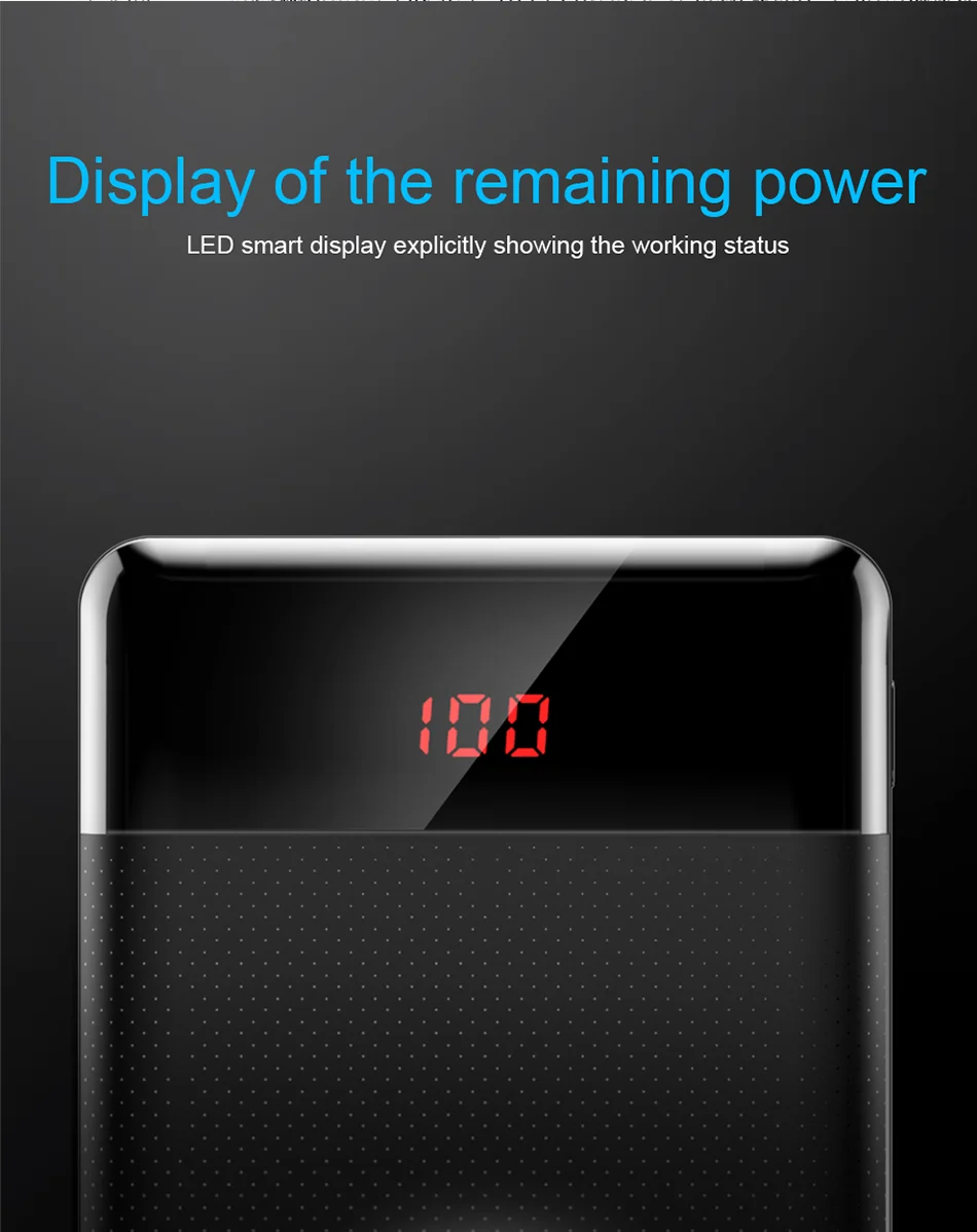 Baseus, 10000 мА/ч, внешний аккумулятор, тонкий, lcd, повербанк, портативный внешний аккумулятор, двойной USB блок, зарядное устройство, внешний аккумулятор для iPhone, Xiaomi, huawei