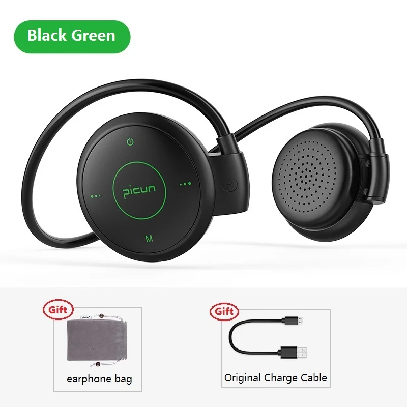 Спортивные Bluetooth наушники Picun T6 крючки беспроводные водонепроницаемые MP3 радио