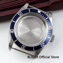 Bliger 41 мм Безель из голубого сплава крышка из сапфирового стекла подходит для Miyota 8215 механизм корпус часов C41B