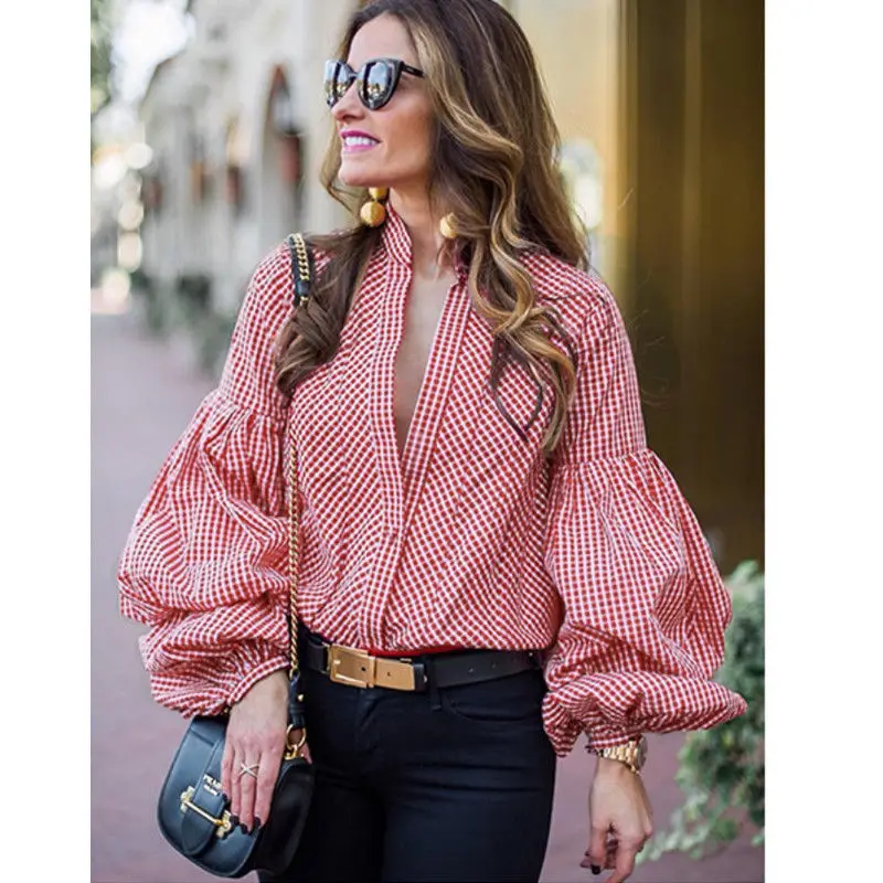 

Ladies Casual Tops High Quality Wome Autumn Loose Top Long Sleeve Blouse