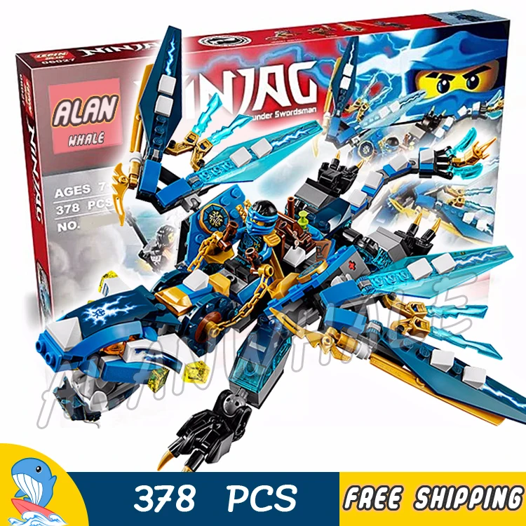 349 шт. Ninja Jay's Elemental Dragon Bule пиратский флаер модель 10446 строительные блоки Cyren Wretc кирпичи, совместимые с Lago