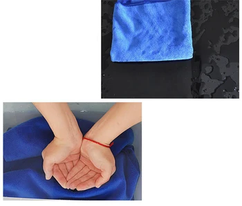 

10 Pcs Microfiber Cloths Car Wash New Practical Blue Soft Absorbent Wash Cloth Car Auto Care