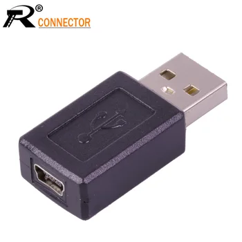 

USB MINI 5Pin female to USB A male plug adapter for mobile phone data cable USB connector 20pcs/lot