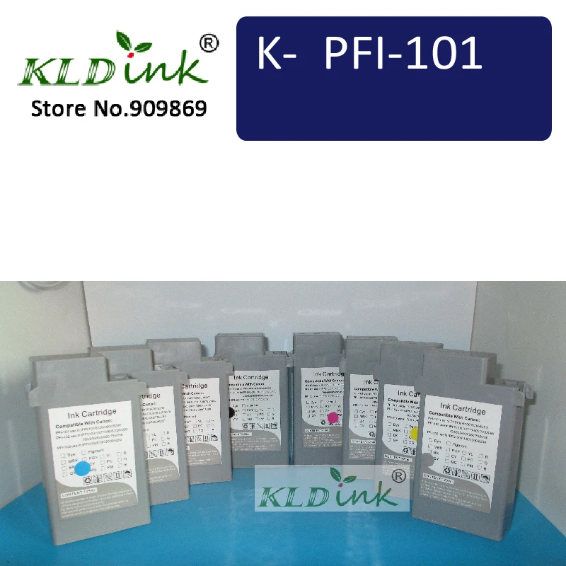 

KLDINK - Compatible Ink Cartridge Replacement for PFI-101 (130ml, 8-pack) for imagePROGRAF iPF5000, iPF6000S printers