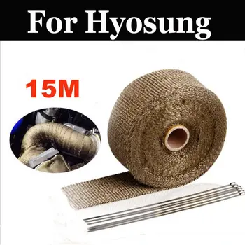

15m Motorcycles Exhaust Front Pipe Cloth Roll Motorbike Anti-Hot Wrap Heat For Hyosung Gv 125 250 650 1000 Rx450sm Trend Killer