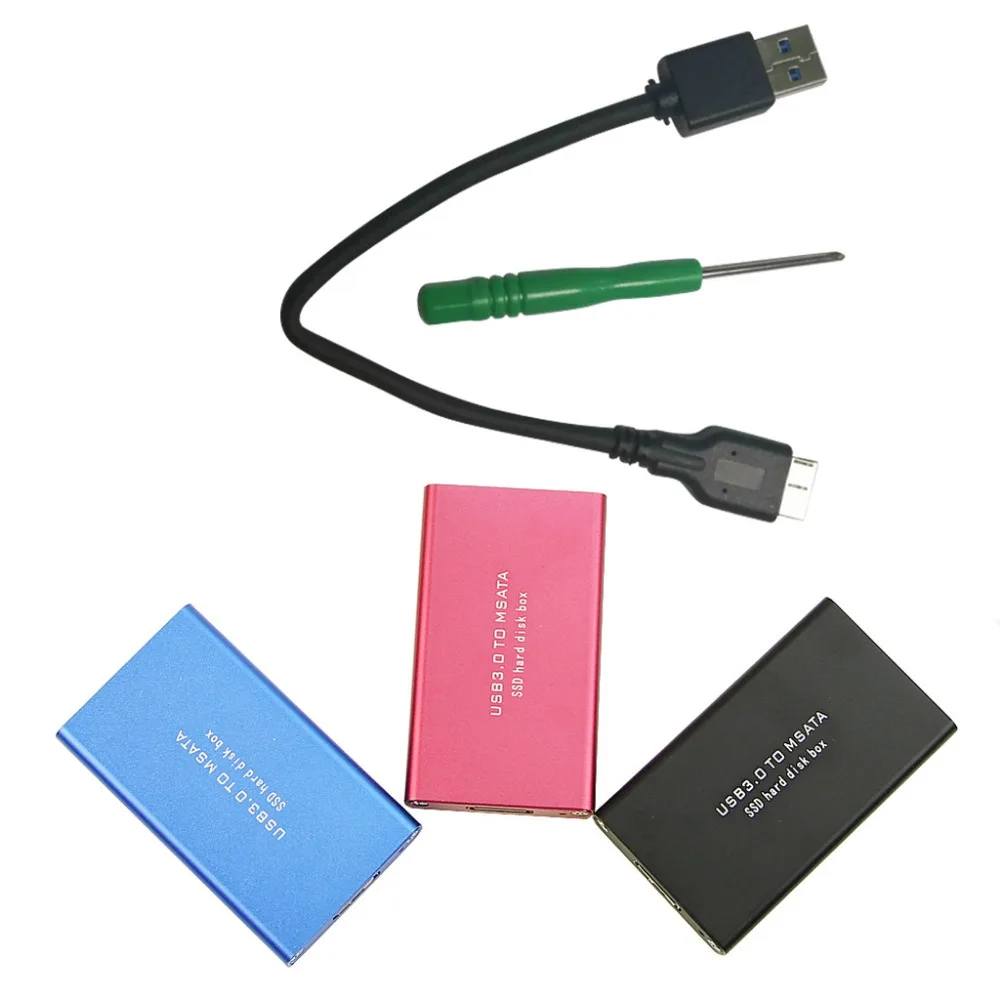 

Mini USB 3.0 to mSATA SSD Adapter Card External Enclosure Case Cover Box AU #H029#