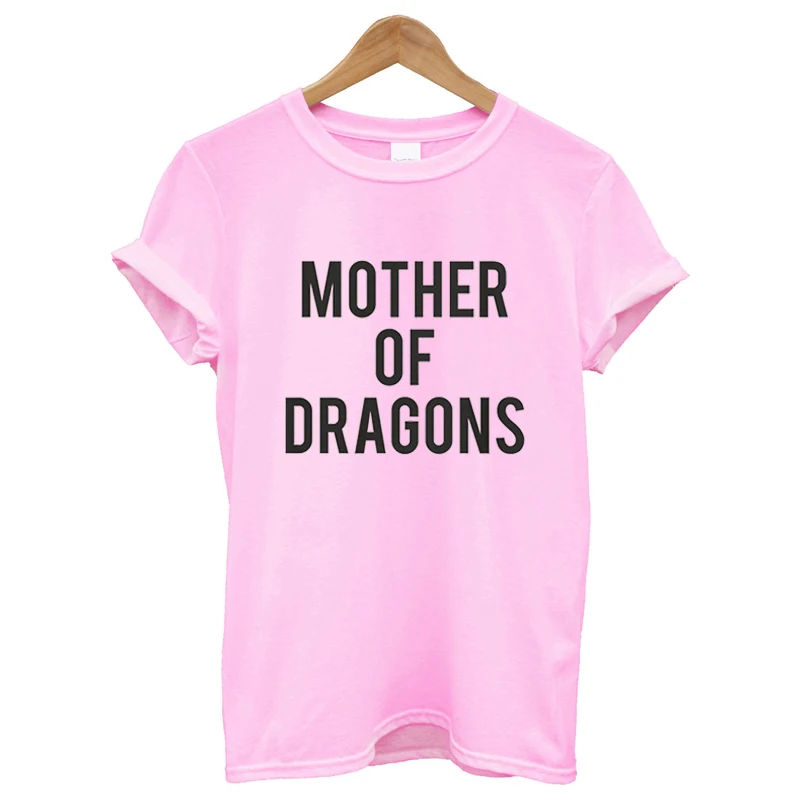 100% Cotton T-shirt Fashion Summer Tops Letter Print Mother of Dragons Funny T Shirt Women O-Neck Short Sleeve T-Shirt Loose Tee HTB1Mu2ExhWYBuNjy1zkq6xGGpXa6 - 100% Cotton T-shirt Fashion Summer Tops Letter Print Mother of Dragons Funny T Shirt Women O-Neck Short Sleeve T-Shirt Loose Tee