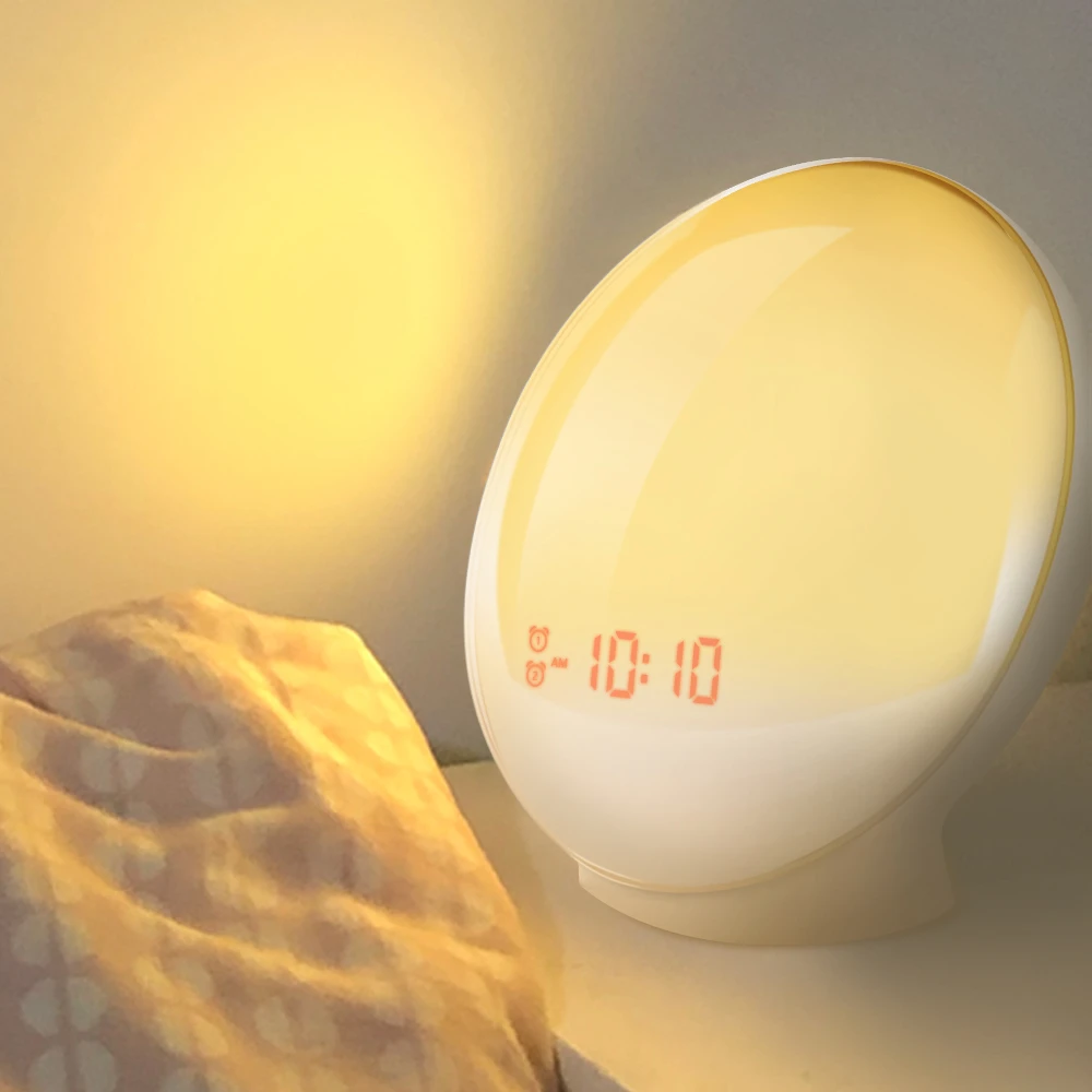 Titiroba Wekker Wake Up Light Digitale Snooze Natuur Night Lamp Klok Sunrise Kleurrijke Licht Met Natuur Geluiden Fm Radio Wekkers Aliexpress