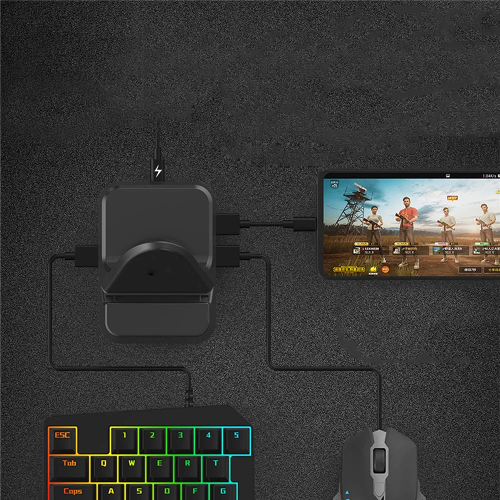 Keyboard Mouse Converter Adapter Dock for Android system PC Game