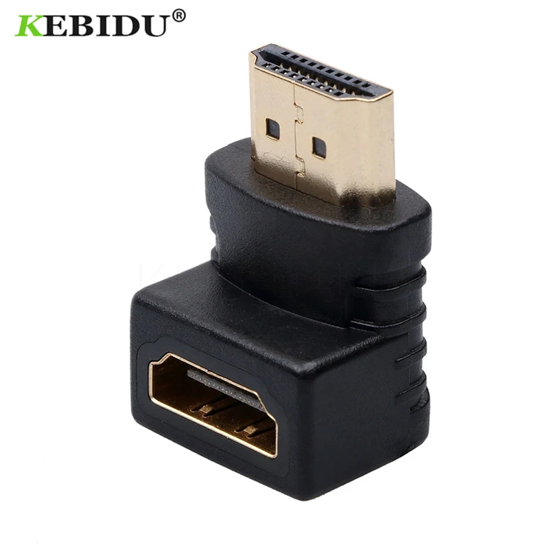 Kebidu HDMI папа к Женский угол 90 градусов кабель адаптер конвертер для 1080P умный HDTV Xbox