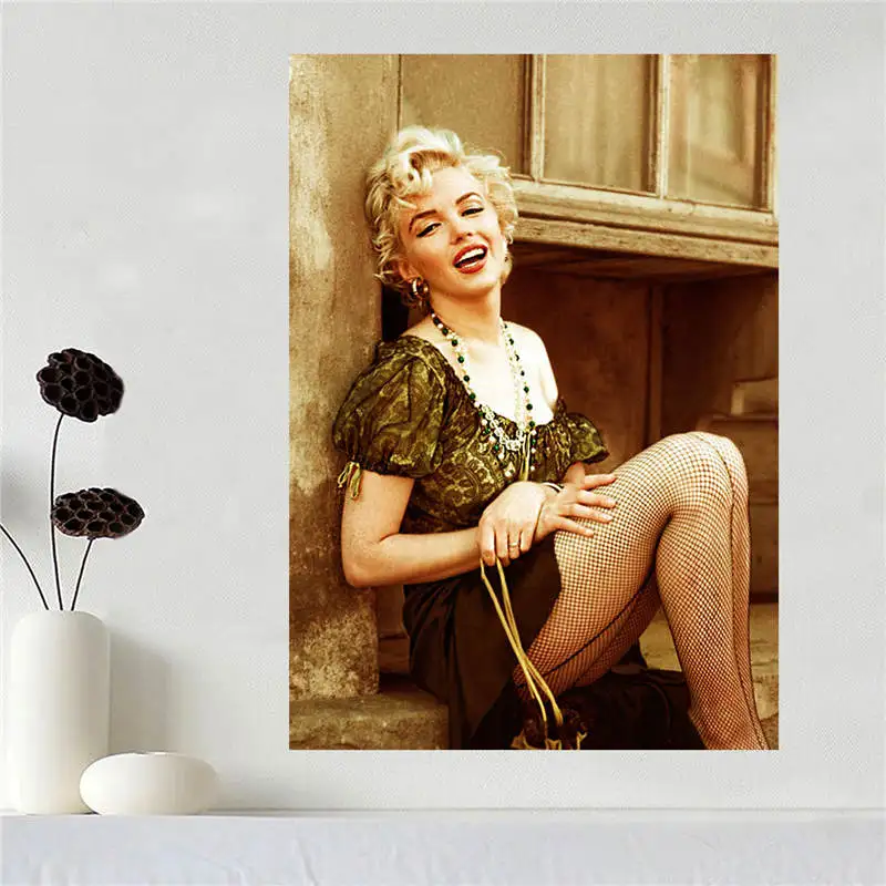 Custom Canvas Poster Art Marilyn Monroe Cloth Fabric Wall Print Silk