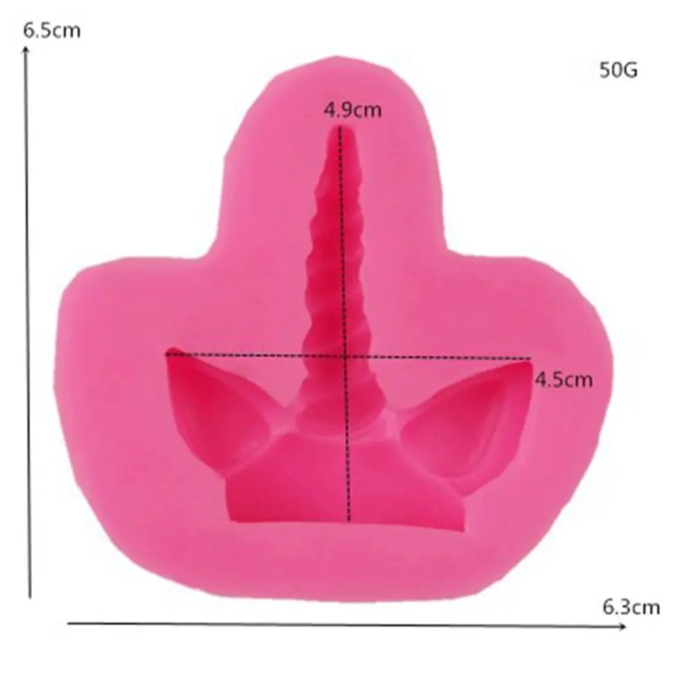 1 шт. инструмент для торта Единорог конский ухо силиконовая форма сахарный шоколадный инструмент для помадки формы для сладостей
