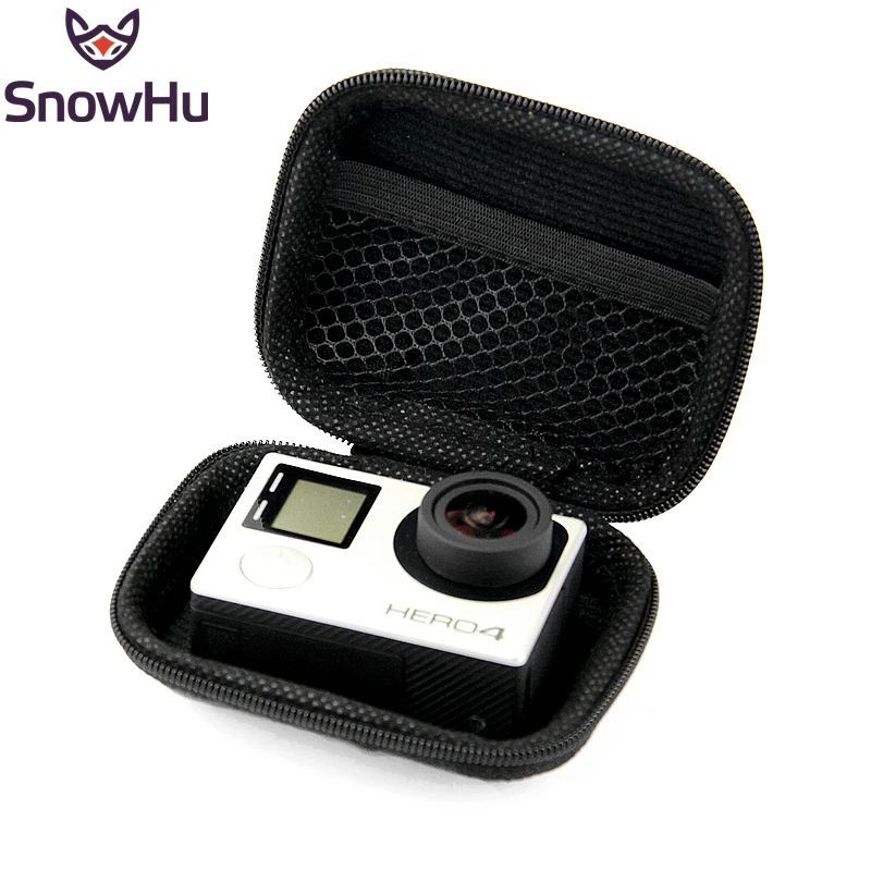 SnowHu Portable Mini Box EVA Black Camera Bag Case For Gopro Hero 4 3 Xiaomi Yi