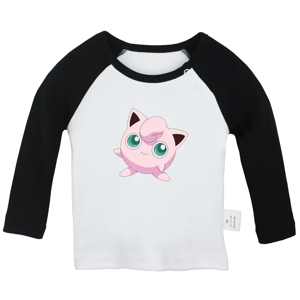 Цельный мультфильм Покемон KEEP CALM AND SMOKE WEED милый Лило& stitch Новорожденные Детские футболки для малышей Графический длинный рукав футболки топы - Цвет: YcBabyYCB669C