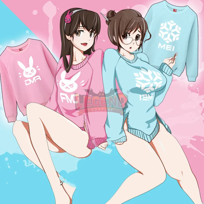 

dva jacket Hot game heros soldier 76 Dva Mei Cosplay adult costume mei top hoodies pink black jacket