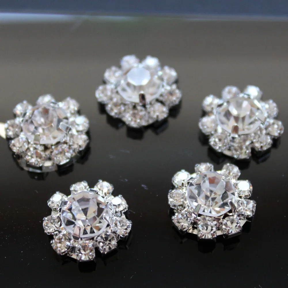 

15mm,Starburst metal rhinestone buttons,Free Shipping!MB081