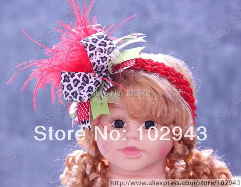 Free shipping 50pcs/lot Baby girls' Headband zebra printed dots infant
