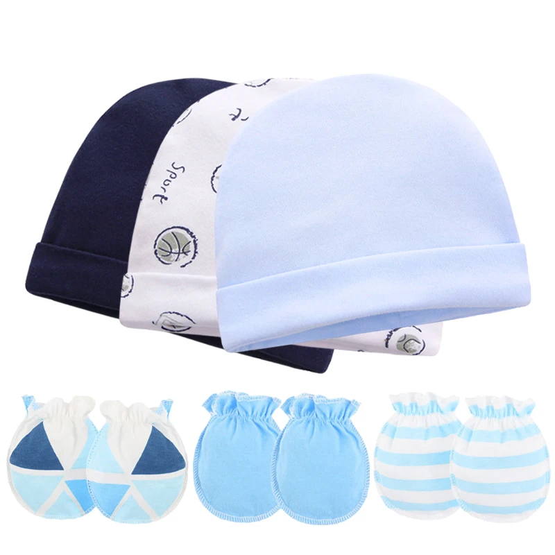 Baby Boys Hats Winter Warm Baby Accessories Baby Caps 100% Cotton Soft Baby Boy Girl Newborn Toddler Gloves Size 0-6 month