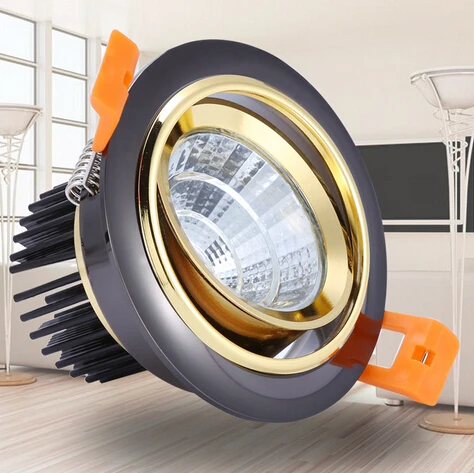 

Free Shipping COB LED ceiling down light lamp with Driver Down Light 10W 15W Led Recessed spotlight for indoor AC85-265V