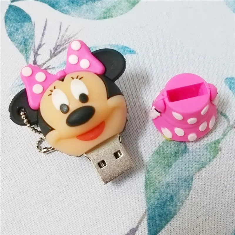 Флешка с рисунком Минни Маус, usb флеш-накопитель, 32 ГБ, 16 ГБ, 64 ГБ, флешки, 4 ГБ, 8 ГБ, карта памяти, u-диск