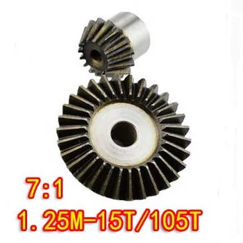 

1.25M-15T/105T(7:1)Precision 90 Degree Cone Bevel Gear Umbrella Steel Gear