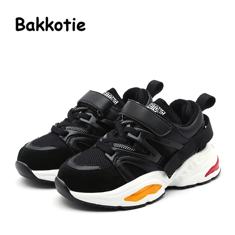 

Bakkotie 2018 New Winter Children Genuine Leather Shoes Kid Casual Sneakers Baby Boy Sport Shoes Girl Fashion Warm Brand Trainer