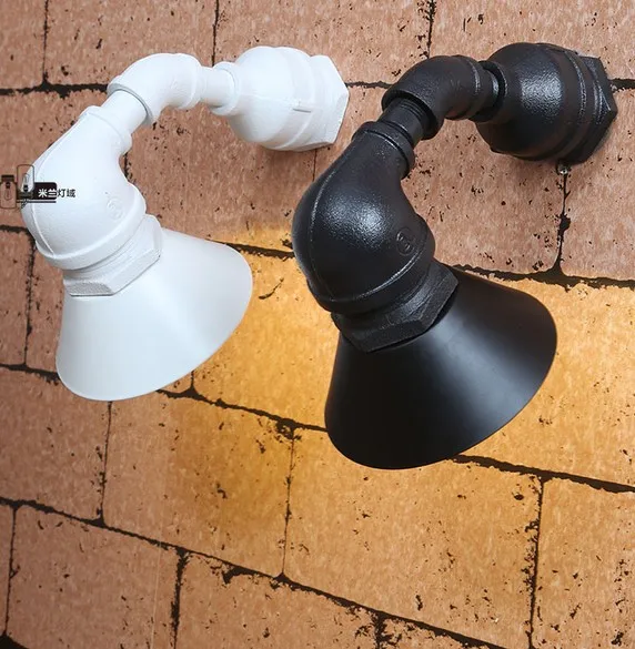 

Loft Style Metal Water Pipe Lamp Wall Sconces LED Wall Light Fixtures For Home Vintage Industrial Lighting Lamparas