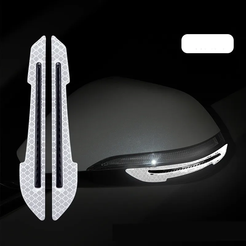 2Pcs/Set Precut Reflective Marking Tape Strip Stickers RearView Mirror Anti-Collision Safety-Warning Sign Decals