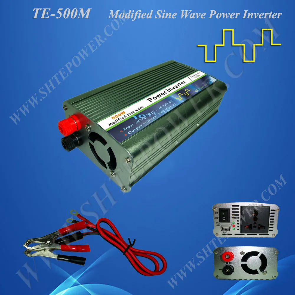 

Factory Sell 500W Car Power Inverter, 12VDC to 110VAC, 60Hz modified wave inverter