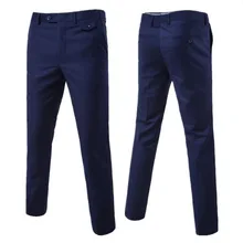 Мужской модный бутик хлопок сплошной цвет официальный деловой костюм брюки/мужской свадебный костюм жениха брюки мужские s брюки