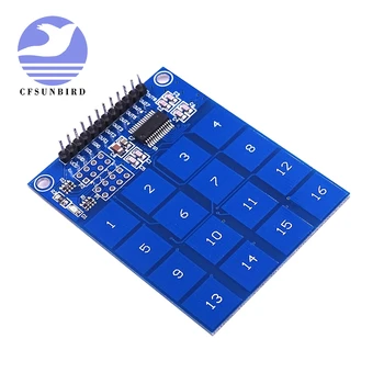 

CFsunbird 10PCS/LOT 16 Way XD-62B TTP229 Capacitive Touch Switch Digital Sensor Module Board Plate