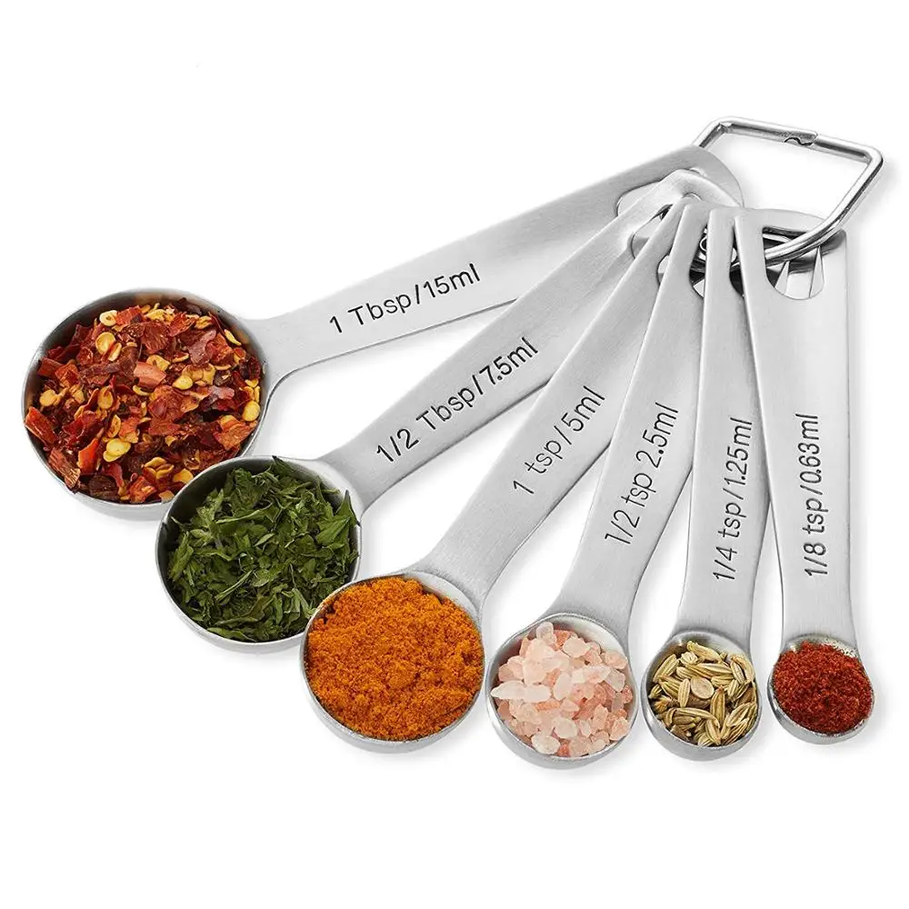 

TPUSNOK Stainless Steel Measuring Spoon Sets Teaspoons and Tablespoons for Measuring Dry Spices and Liquid Ingredients TPA70