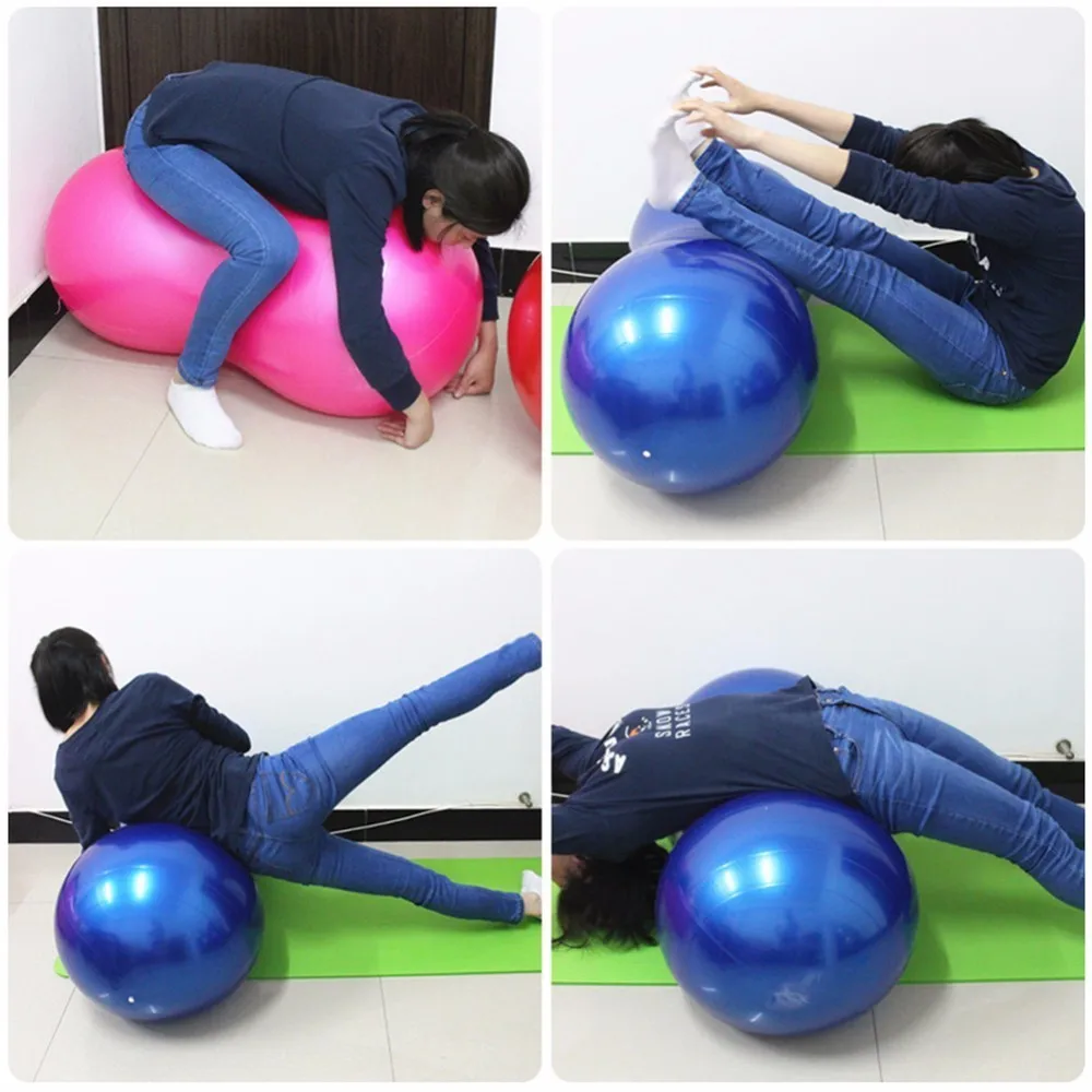 Sports Peanut Yoga Balls Bola Pilates Gym Balance Fitness Ball Exercise Pilates Workout Massage Ball 90x45cm