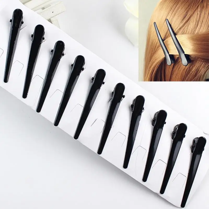 12Pcs Alligator Hair Clips Metal Hairdressing Salon Sectioning Hair