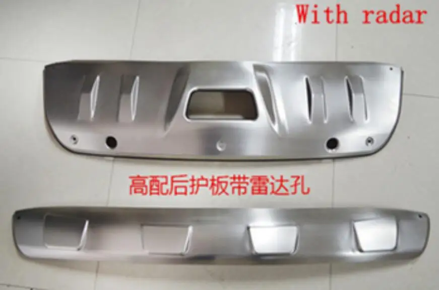 2 шт. Нержавеющая сталь Передний+ задний бампер чехол накладка для nissan X-TRAIL T32- автомобиля-Чехлы для автомобиля для укладки - Цвет: 2