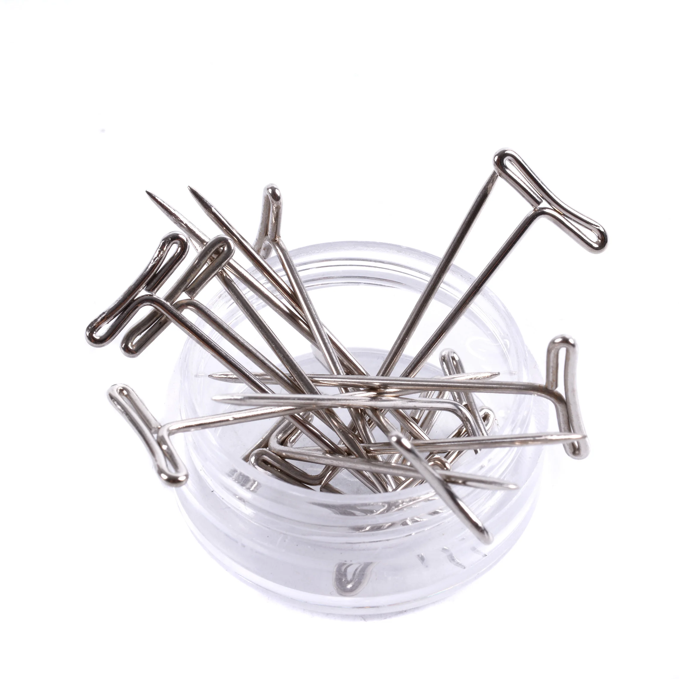 50pcs Tpins for wigs making display foam head needle T-pins for Blocking  Knitting T Shaped Pins for Blocking Knitting