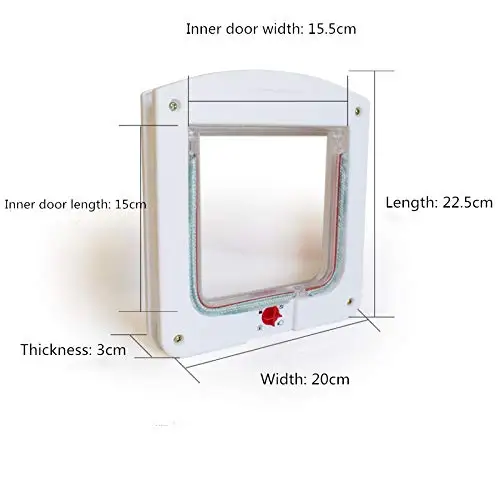 Кошка лоскут двери, ПЭТ двери с 4 типа закрытия, Классический Pet дверь легкая установка, универсального фитинга, удобный, ПЭТ двери для кошки