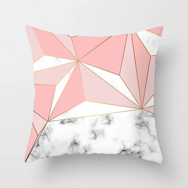 Fuwatacchi обычная подушка с геометрическим рисунком напечатанная Подушка Наволочка черный белый розовый домашние декоративные подушки Чехлы