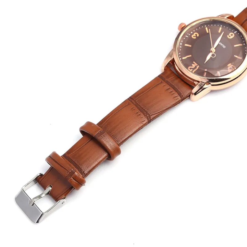 Casual Women Watches Bracelet Watch Ladies leather band alloy Analog Quartz Round Wrist Watch clock Relogio Masculino Y19 (6)