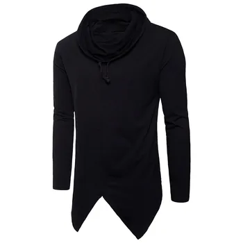 

Long Hoodie Pure Color Sweatshirts Long Sleeve Turtleneck Avengers Jacket Autumn