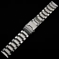 

22mm Stainless Steel Silver Watch Band for Mens Watch Wristwatch Strap Folding Clasp With Safety Gifts GD016922