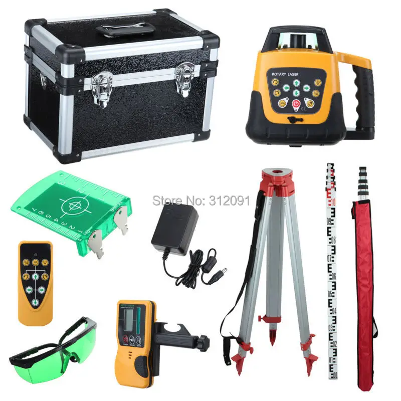 Brand New Selfleveling Rotary/ Rotating Green Laser Level + Tripod + Staff Laser Levels