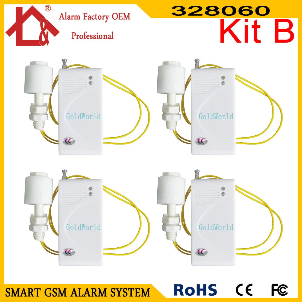 

433Mhz Security Wireless Intrusion Water Leakage Alarm Sensor Detector for Wireless Alarm System