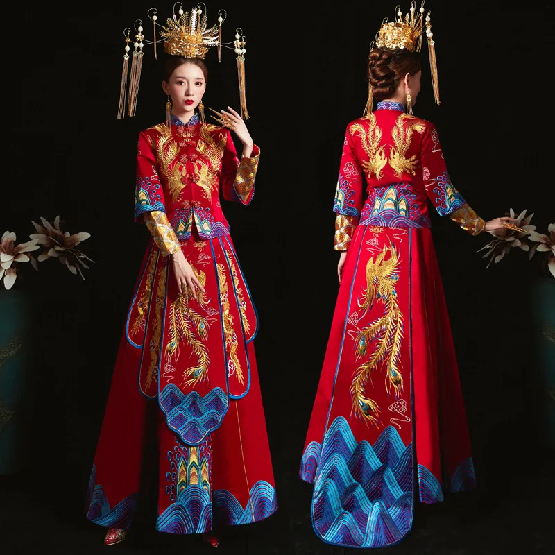 Новое поступление вышивка Cheongsam Qipao женское платье вечернее платье современный китайский свадебное платье невесты традиции халат Orientale