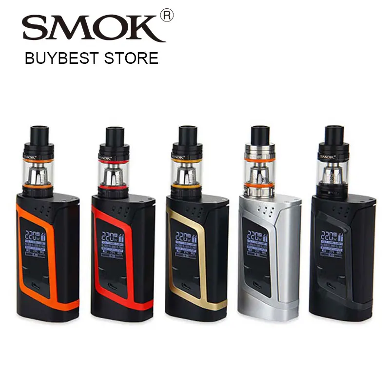 

Clearance 220W SMOK Alien Vape Kit with SMOK TFV8 Baby Atomizer 2ml No 18650 Battery Box Mod VS Smok G-priv/ Drag 2/ Luxe Mod