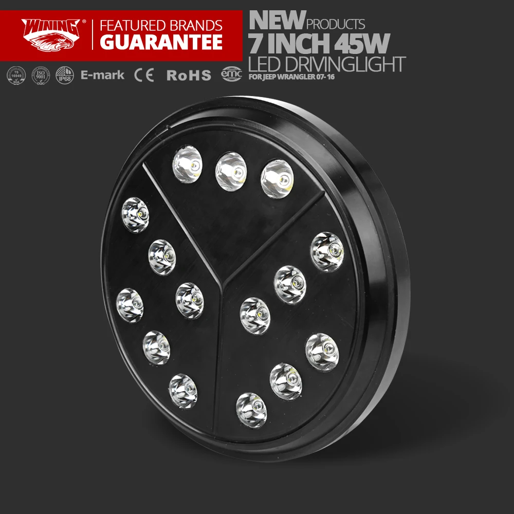 

2017 Newest 7 Inch Round Led Headlights for 97-15 Jeep Wrangler 12V Car Driving Fog Light Lamp Headlamp for Jeep JK LJ CJ Hummer
