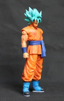 

Hot Dragon Ball Z Resurrection F The Son Goku Gokou Super Saiyan BAN Master Stars piece 27CM Huge Action Figure