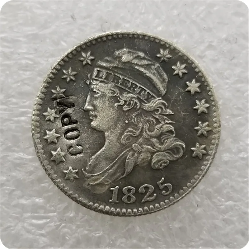 США 1809-1830 с закрытым бюстом цента копии монет - Цвет: 1825